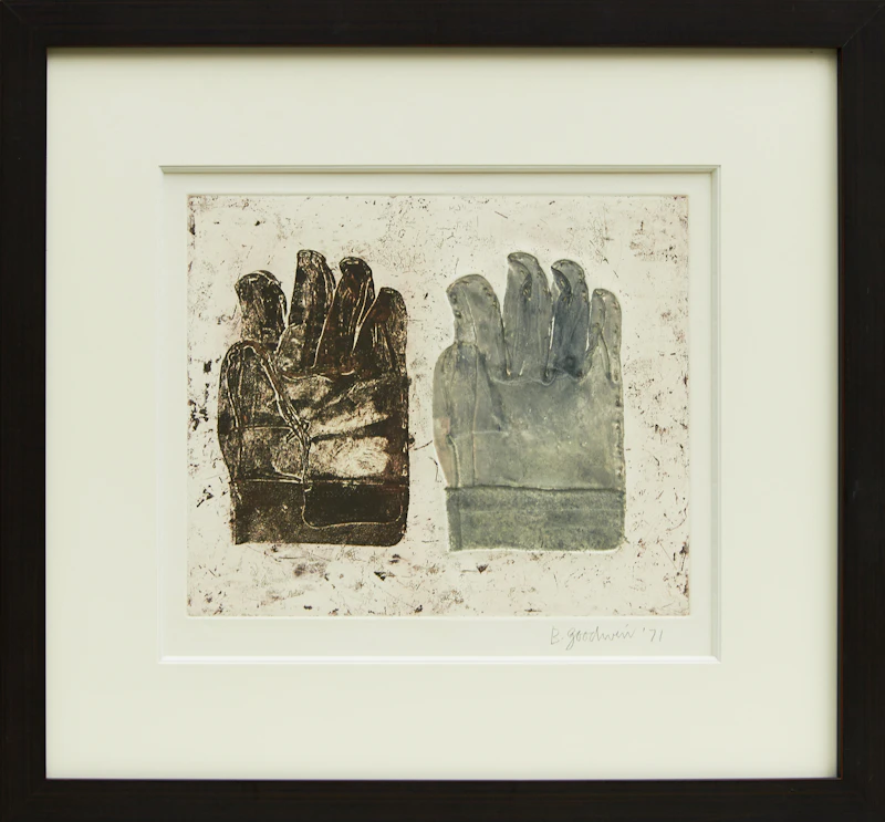 Betty Roodish Goodwin, Gloves (V0), soft ground etching, 1971 - view 2