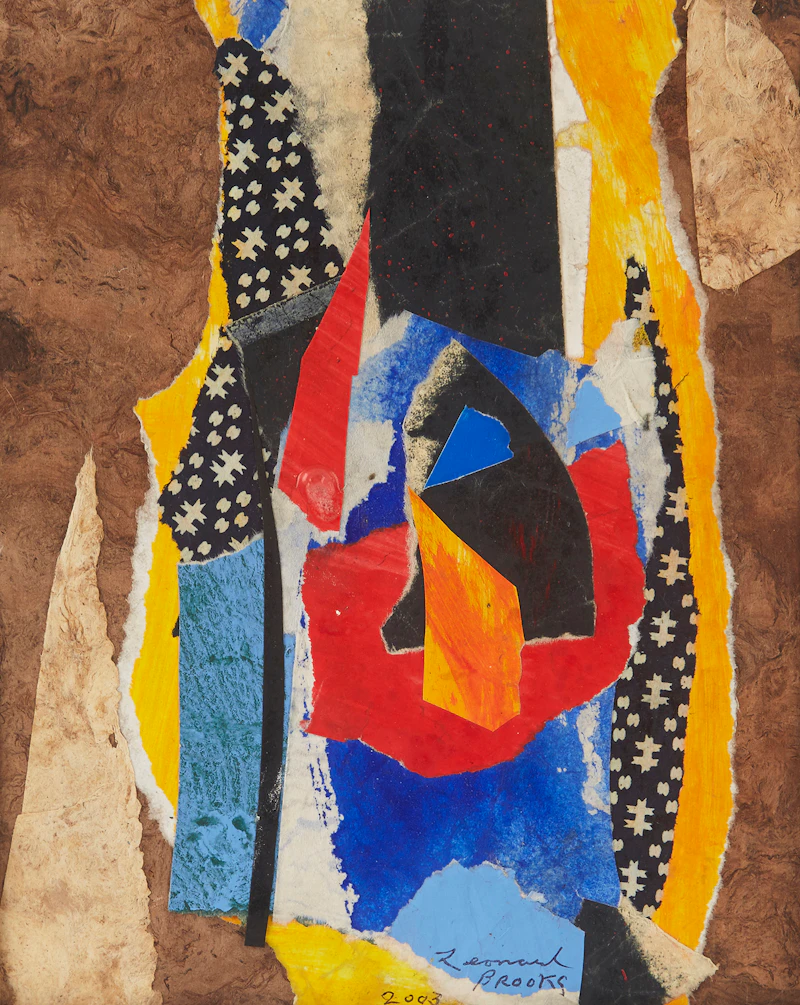 Frank Leonard Brooks, Untitled Abstracts (2), mixed media collages on artist board, 2003 - view 3