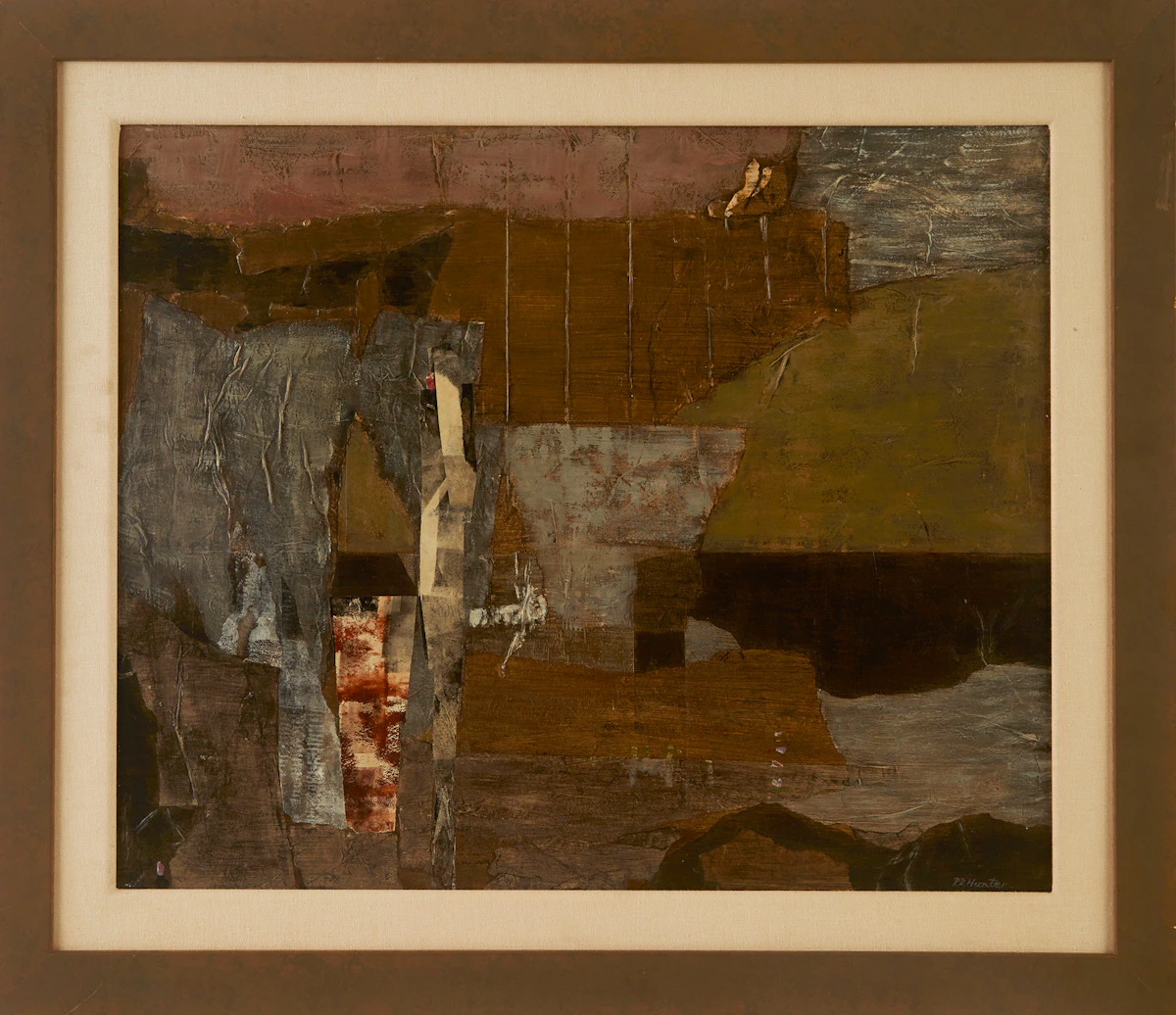 Philippa Hunter, Remembrance, mixed media collage and acrylic on board, 1985