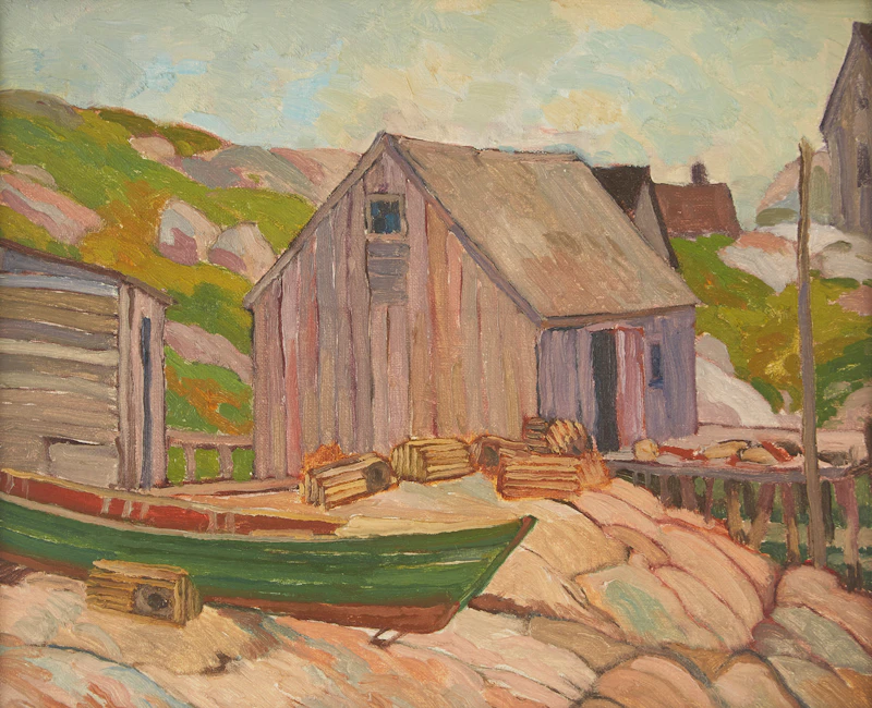 George Henry Griffin, Six Coastal Scenes of Peggy’s Cove, oil on board, 1931 - view 2