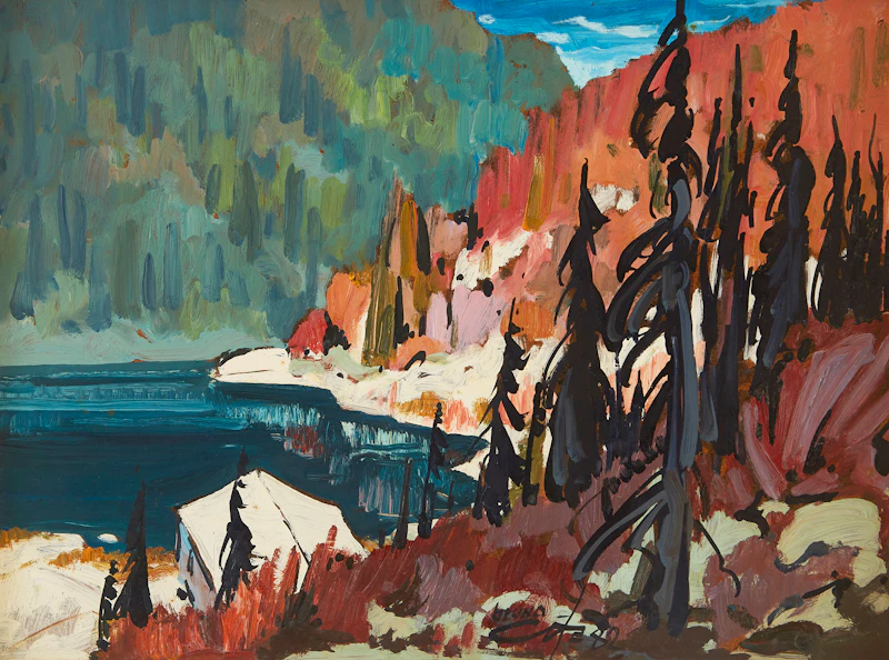 Bruno Côté, North New Brunswick, oil on board, 1982 - view 2
