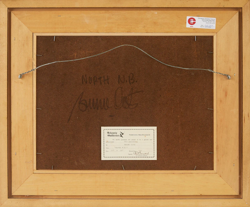 Bruno Côté, North New Brunswick, oil on board, 1982 - view 3