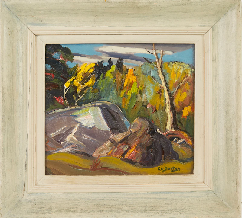 Ralph Wallace Burton, A Touch of Autumn, Near Cantly, Quebec, oil on board - view 1