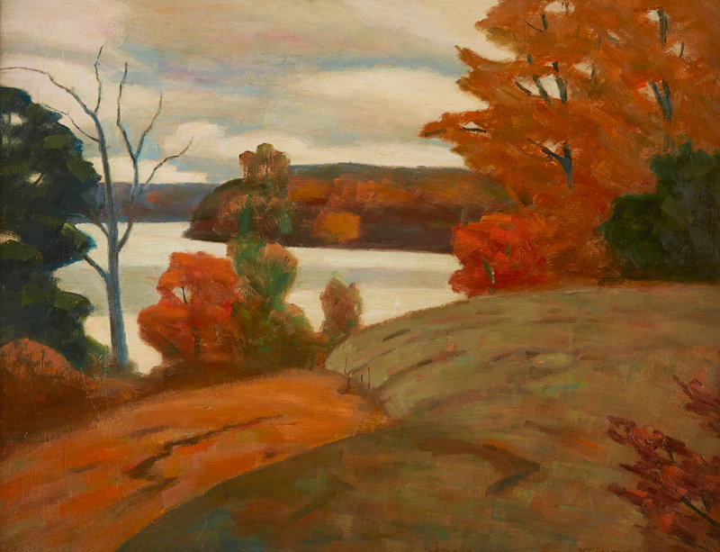 George Thomson, Autumn Landscape, oil on masonite - view 2