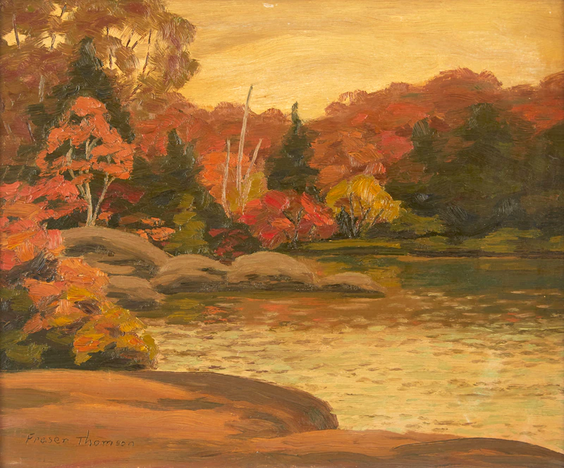 Fraser Thomson, Cove Lake, Muskoka, oil on board - view 2