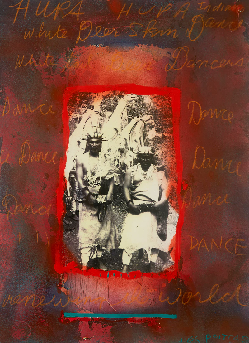 Jane Ash Poitras, Hupa Dancers, mixed media on paper - view 2