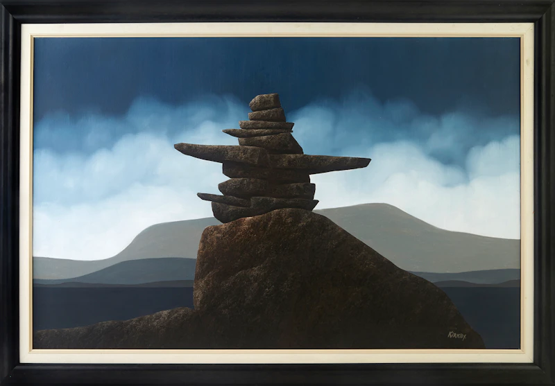Ken Kirkby, Inuksuk, acrylic on canvas - view 1
