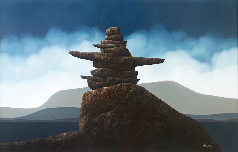 Ken Kirkby, Inuksuk, acrylic on canvas - view 2
