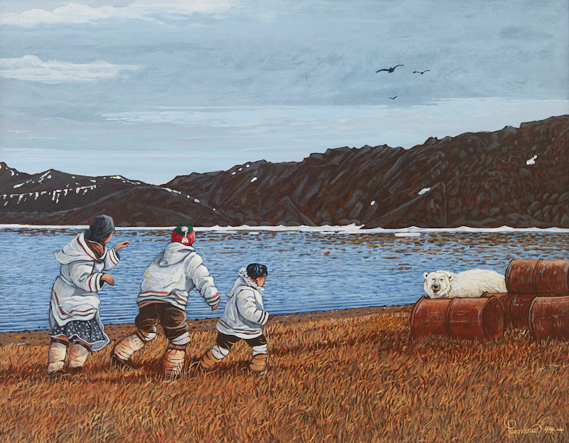 Robert Paananen, Polar Bear Surprise, acrylic on board - view 2