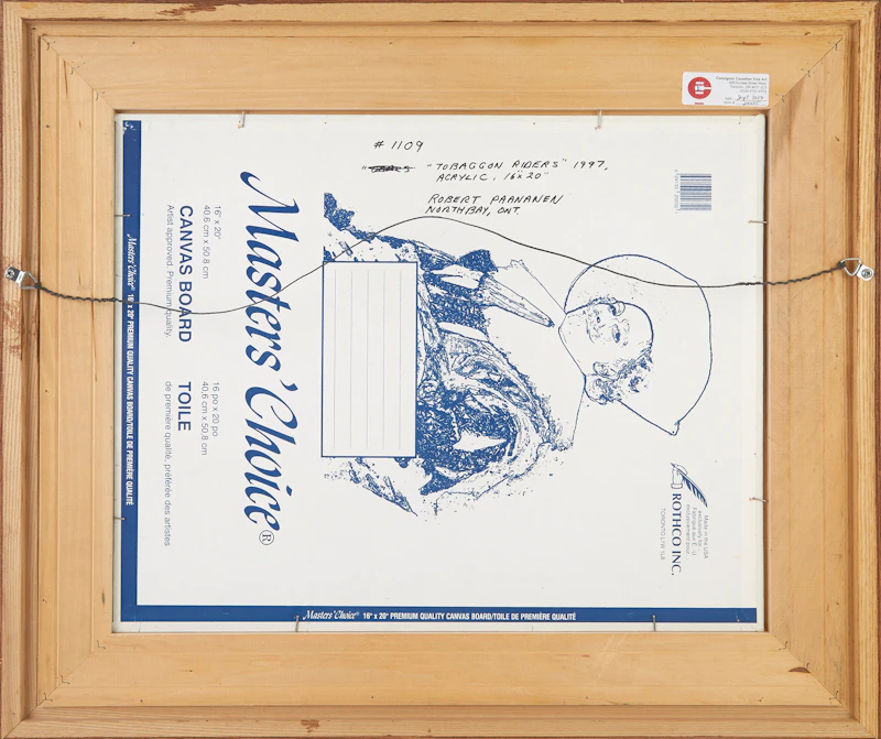 Robert Paananen, Toboggan Riders, acrylic on canvas board, 1997 - view 3
