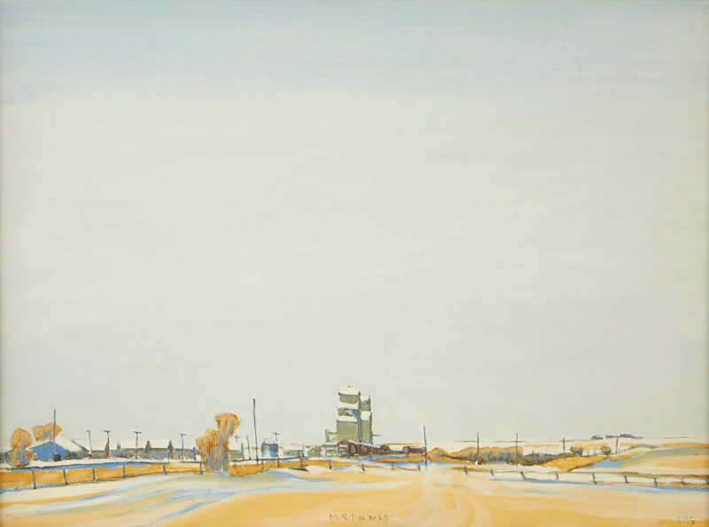 Robert Francis Michael McInnis, Prairie Elevators, oil on canvas, 1995 - view 2
