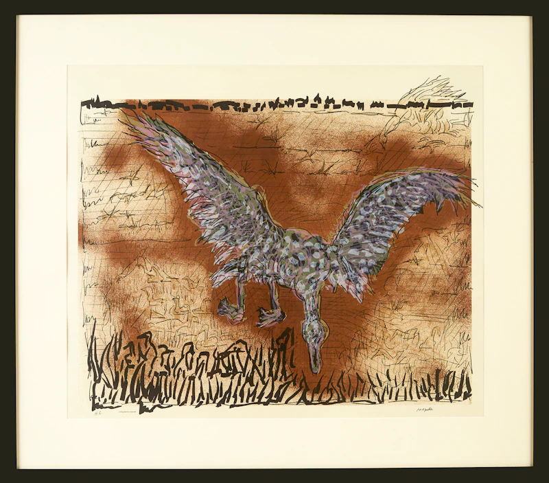 Jean Paul Riopelle, Les Oies II, colour lithograph - view 2