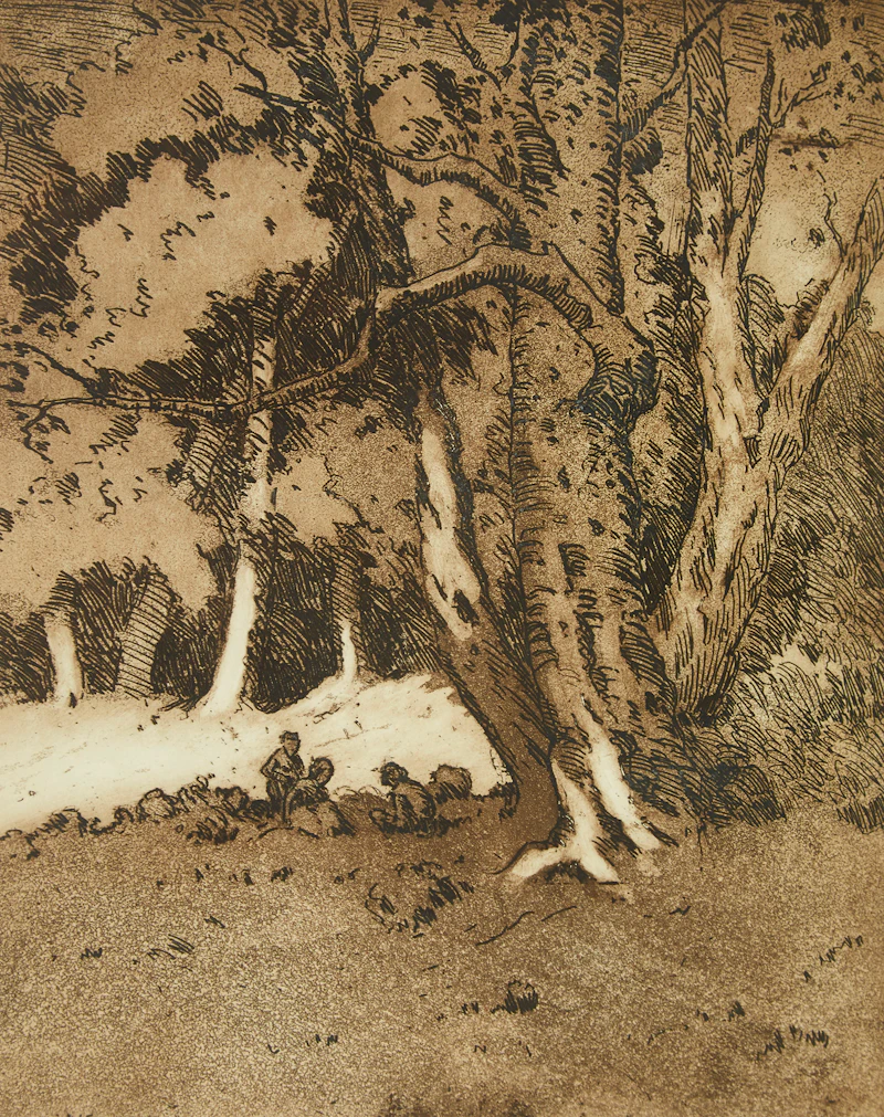 Carl Henry von Ahrens, Pair of Forest Scenes, pair of etchings - view 2
