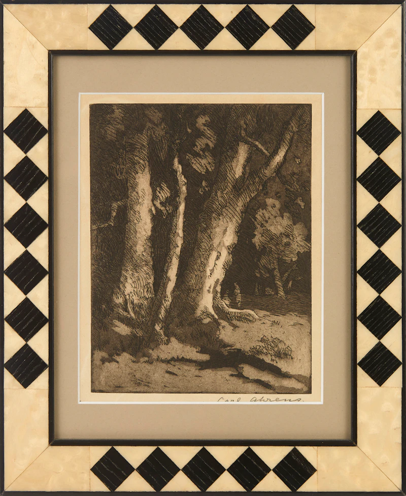 Carl Henry von Ahrens, Pair of Forest Scenes, pair of etchings - view 4