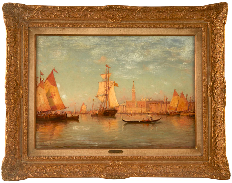 Charles Malfroy, Venetian Canal Scene, Campanile