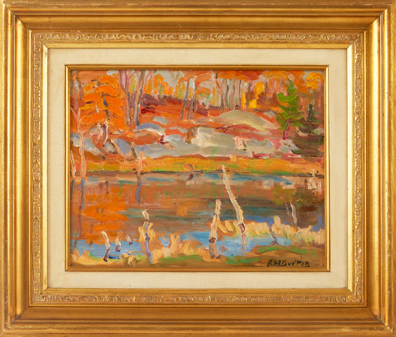 Ralph Wallace Burton, Late Autumn, Gatineau Parkway, Quebec, oil on board, 1979 - view 1