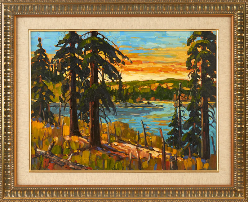 Rod Charlesworth, Autumn Dusk, Shuswap, oil on canvas - view 1