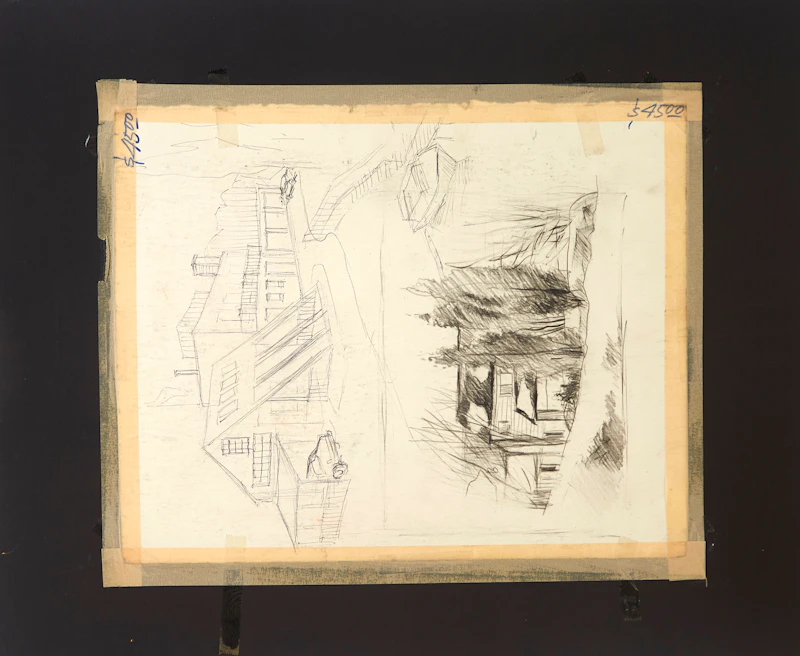 Louis  Dobry, Toronto Ont., Harbord St.; Toronto Ont., Queen St, EA, Beaches Area; Toronto, Ont., Woodbine Ave- Queen St. EA Area; Toronto Ont., Queen St. EA, four mixed media works - view 2