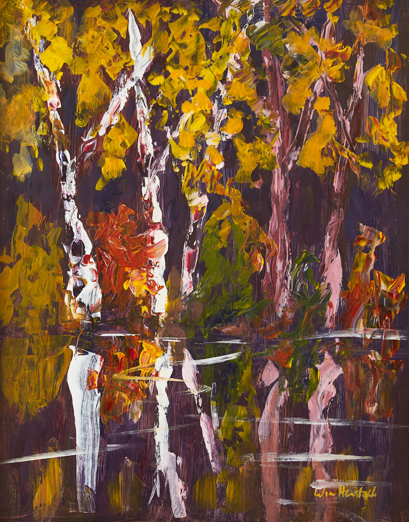 Win Henstock, Forest Reflections, oil on board - view 2