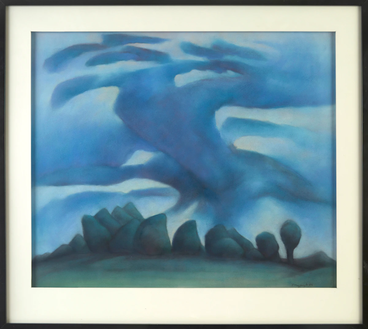 Patricia Kozowyk, Farm Nocturnal #14, pastel, 1989