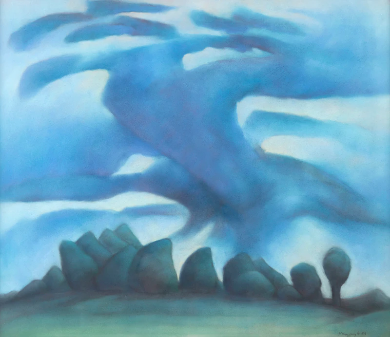 Patricia Kozowyk, Farm Nocturnal #14, pastel, 1989 - view 2