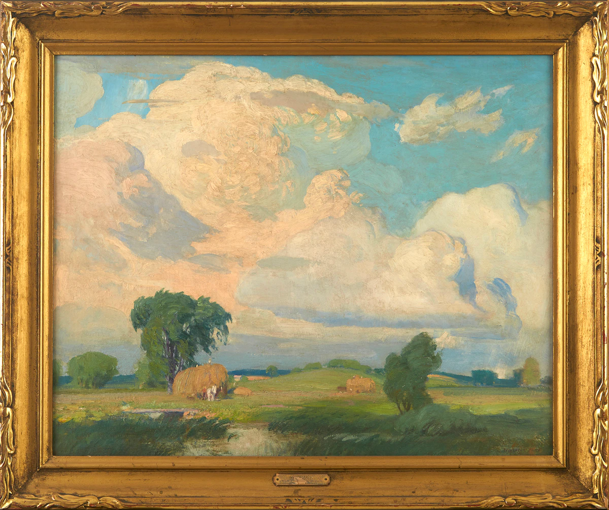 Addison Winchell Price, Haying Time, oil on canvas