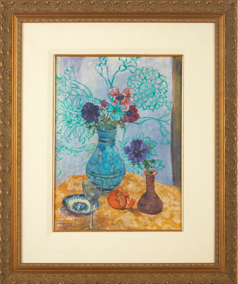 Frances Anne Johnston, Still Life with Anemonies, oil on canvas, 1970 - view 1