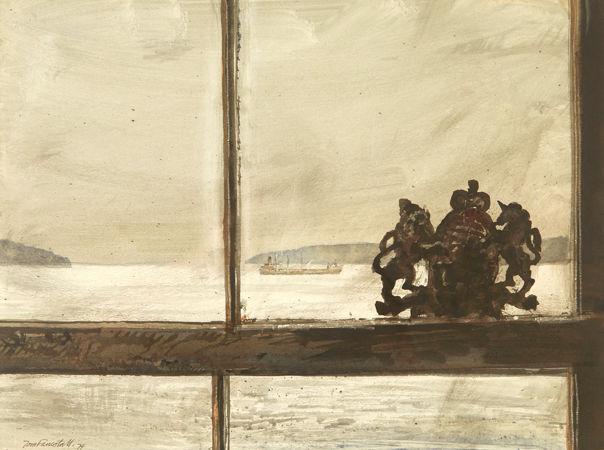 Thomas de Vany Forrestall, Harbour Mouth, Sketch for Windows (Halifax), watercolour, 1974