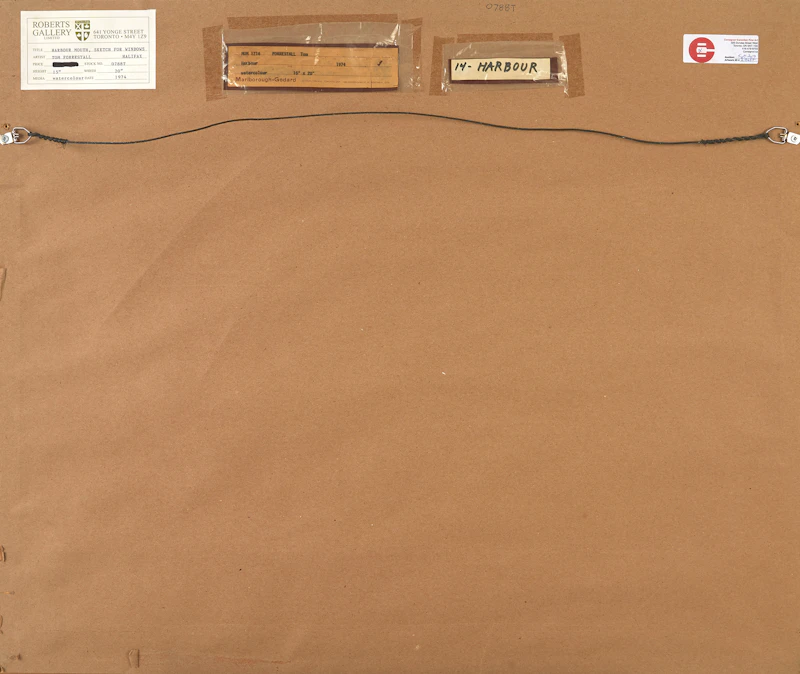 Thomas de Vany Forrestall, Harbour Mouth, Sketch for Windows (Halifax), watercolour, 1974 - view 3