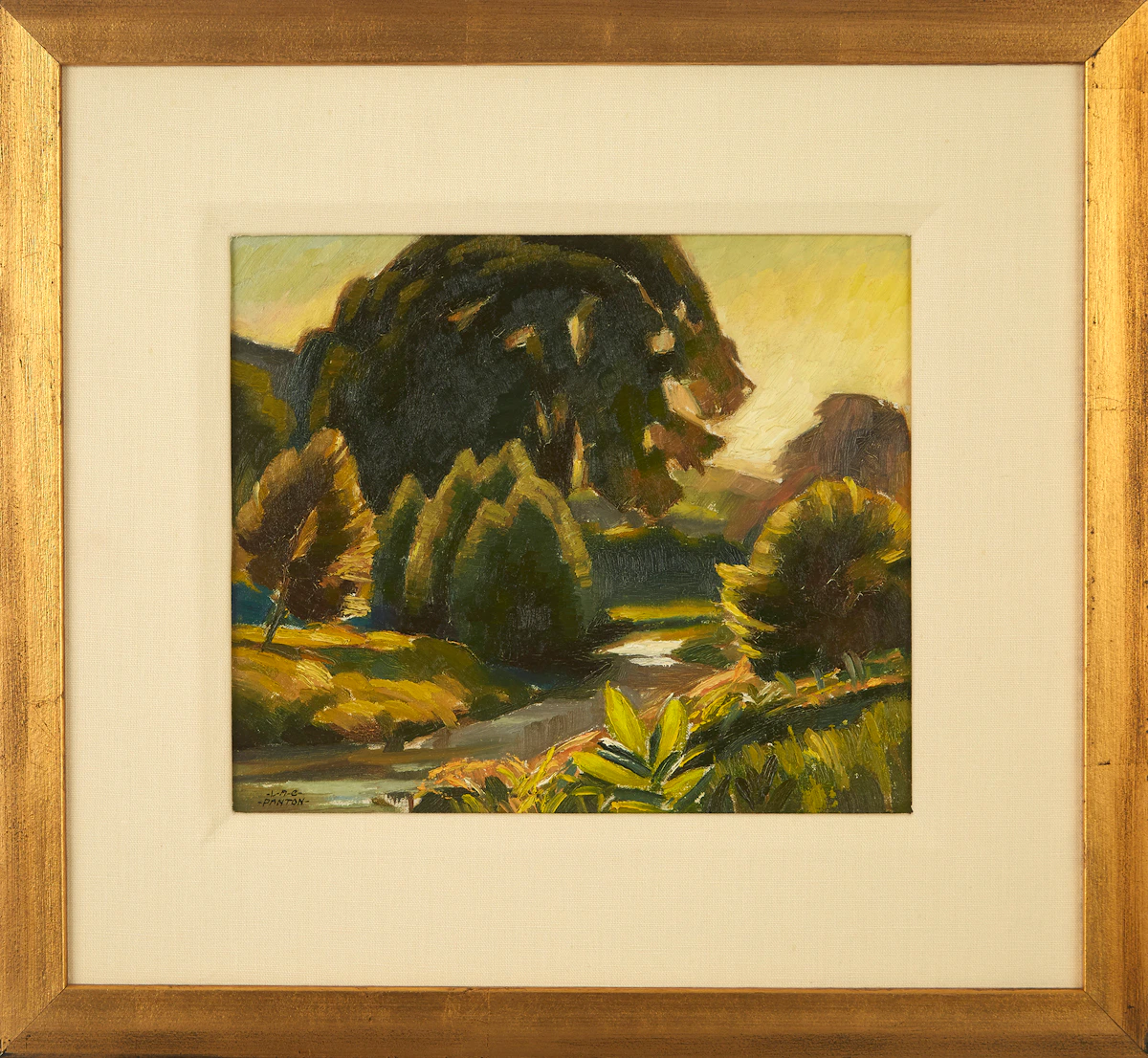 Lawrence Arthur Colley Panton, Late Autumn, Etobicoke River, oil on board, circa 1930