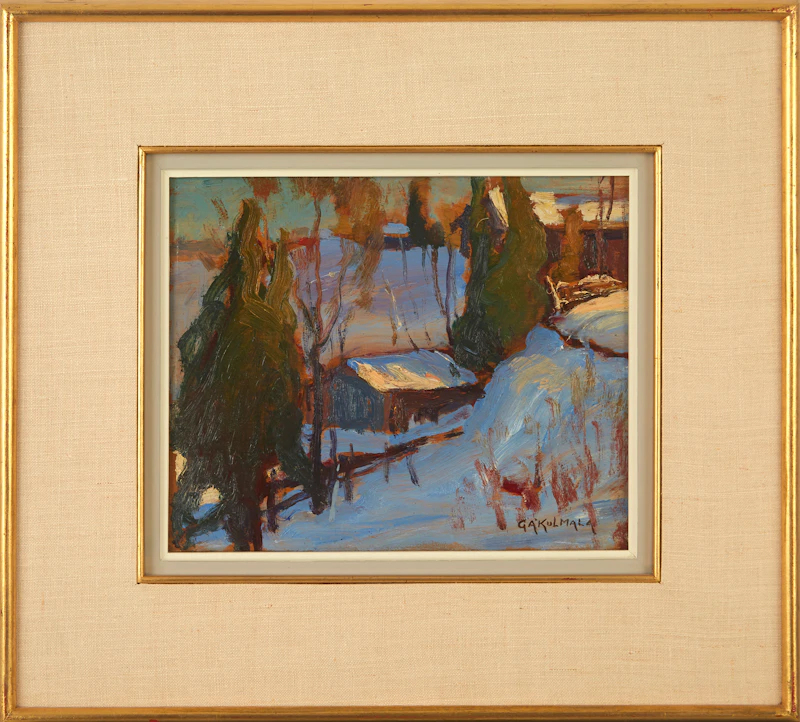 George Arthur Kulmala, Winter Landscape with Buildings