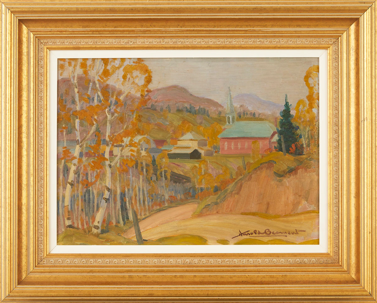 Thomas Harold Beament, Laurentian Village, oil on board