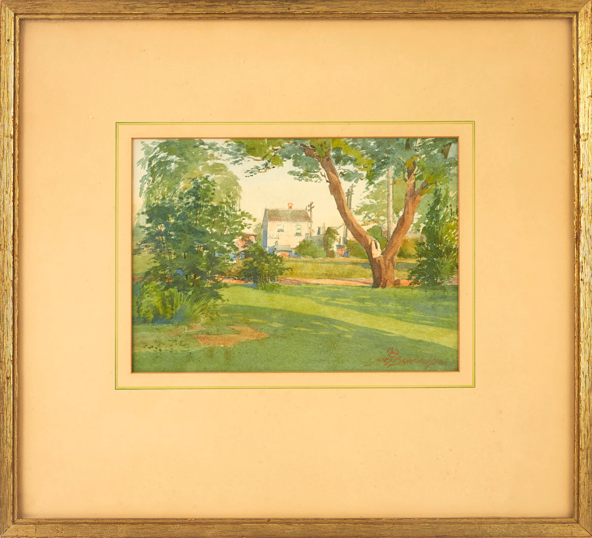 James Blomfield, Spring Landscape, watercolour