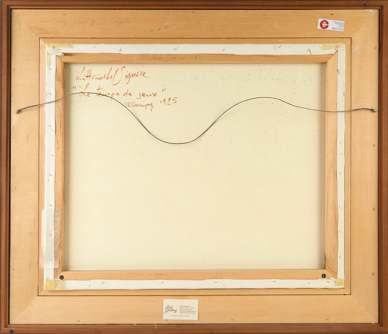 Littorio Del Signore, Le temps de jeux, Winnipeg, oil on canvas, 1985 - view 3