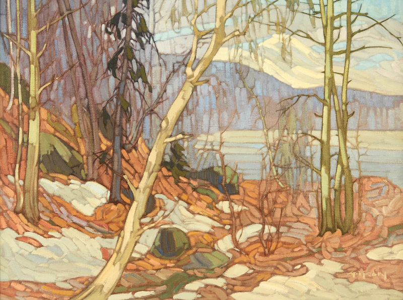 Gaston Rebry, Fin de l’hiver (End of Winter), oil on canvas, 1986 - view 2