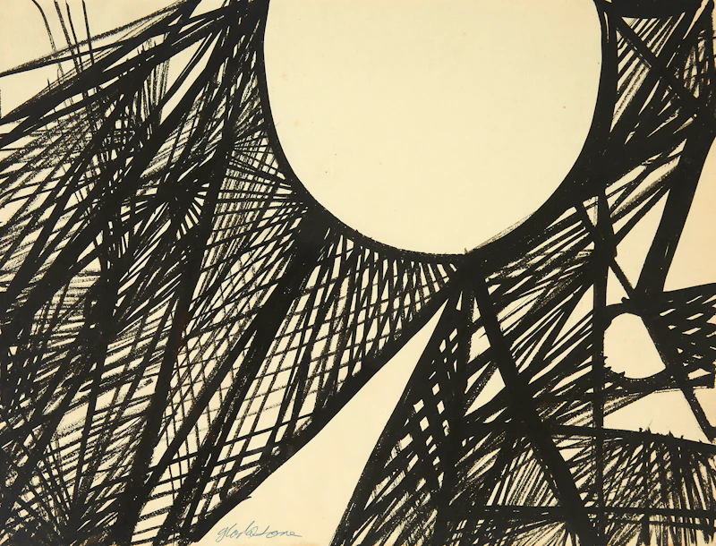 Gerald Gladstone, Abstract Composition, ink on paper - view 2