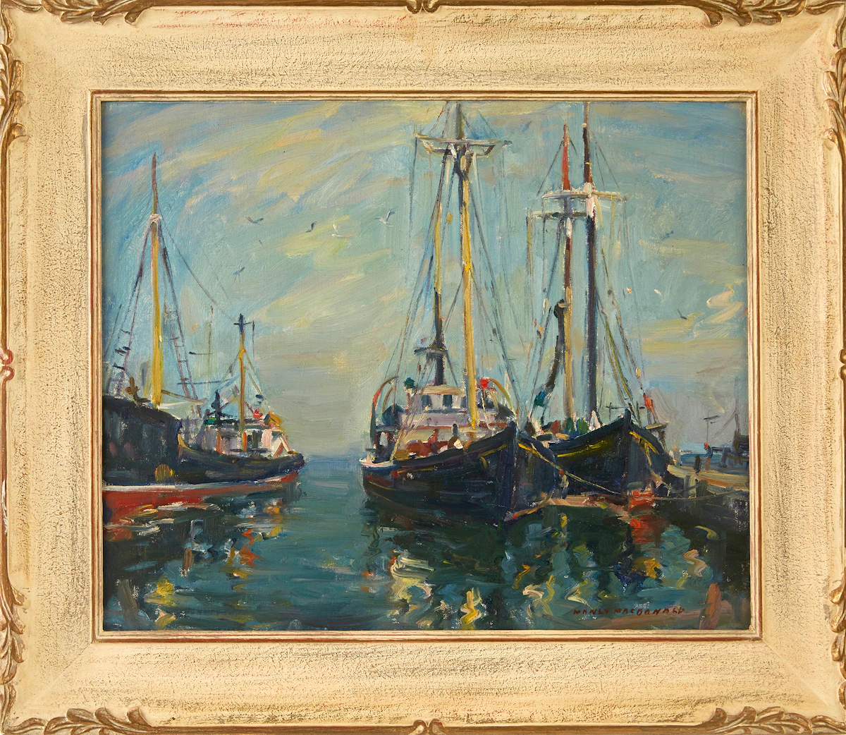 Manly Edward MacDonald, Morning at the Harbour, oil on canvas