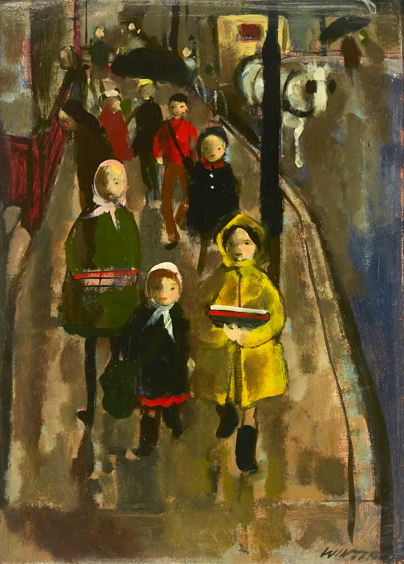 William Arthur Winter, Rainy Day, oil on board - view 2