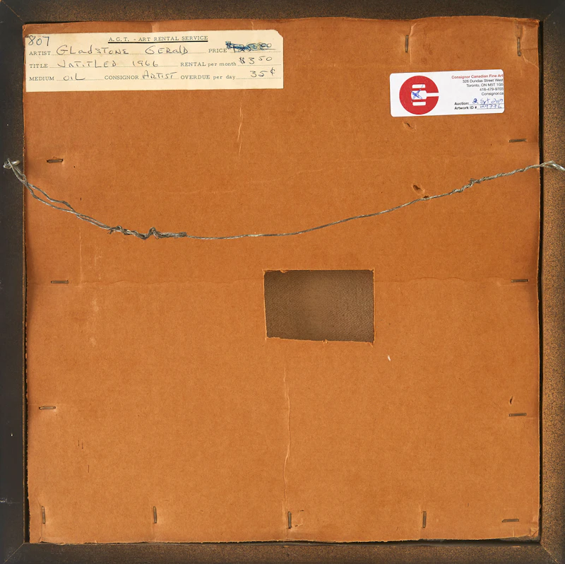 Gerald Gladstone, Untitled, oil on canvas, 1966 - view 3