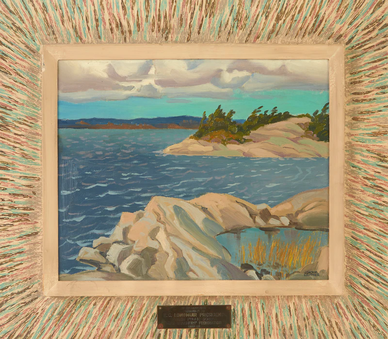 Joachim George Gauthier, Snug Harbour, Georgian Bay; Haines Lake, Parry Sound, a pair of oils on board, 1958 - view 1