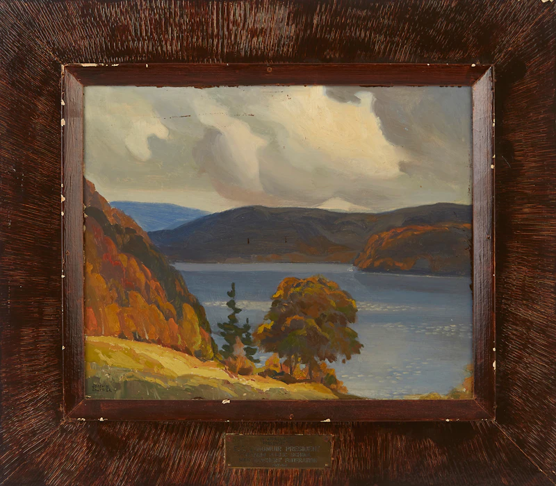 Joachim George Gauthier, Snug Harbour, Georgian Bay; Haines Lake, Parry Sound, a pair of oils on board, 1958 - view 4