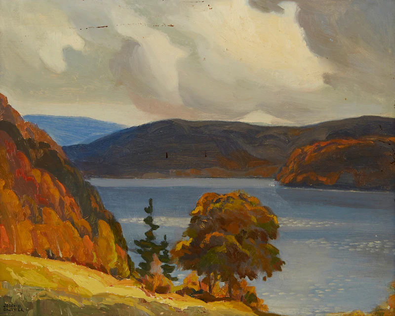 Joachim George Gauthier, Snug Harbour, Georgian Bay; Haines Lake, Parry Sound, a pair of oils on board, 1958 - view 5