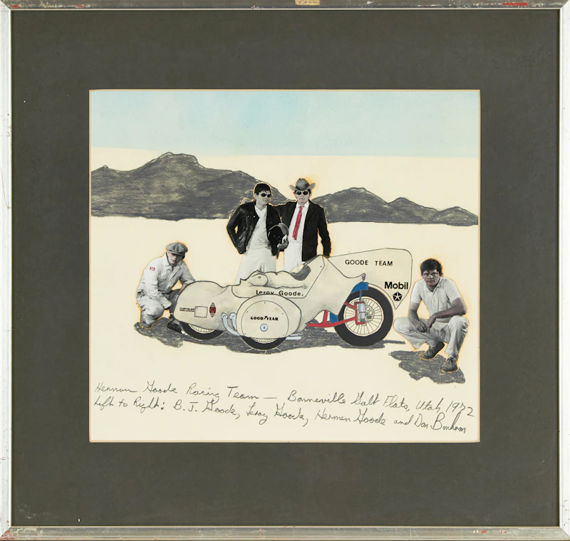 Don Bonham, Hennan Goode Racing Team, Bonneville Salt Flats, Utah, 1972, graphite - view 2