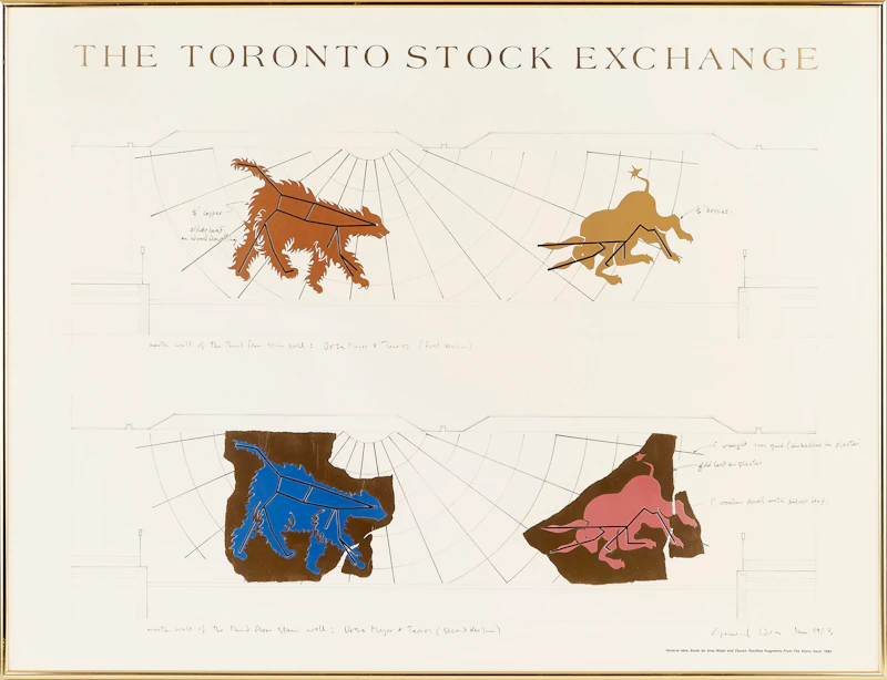 General Idea, Study for Ursa Major and Taurus, lithograph with metallic foil, 1983 - view 2