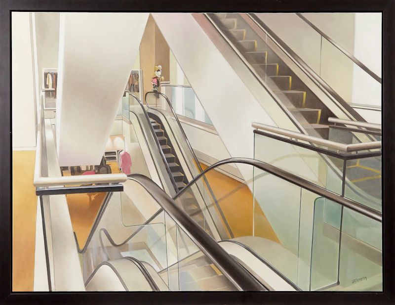 Terry Watkinson, Upwardly Mobile, oil on canvas, 2010 - view 2
