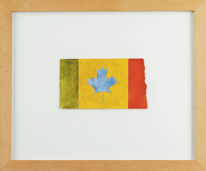 Gregory Richard Curnoe, Untitled (Canadian Flag), stamp ink, 1980 - view 2