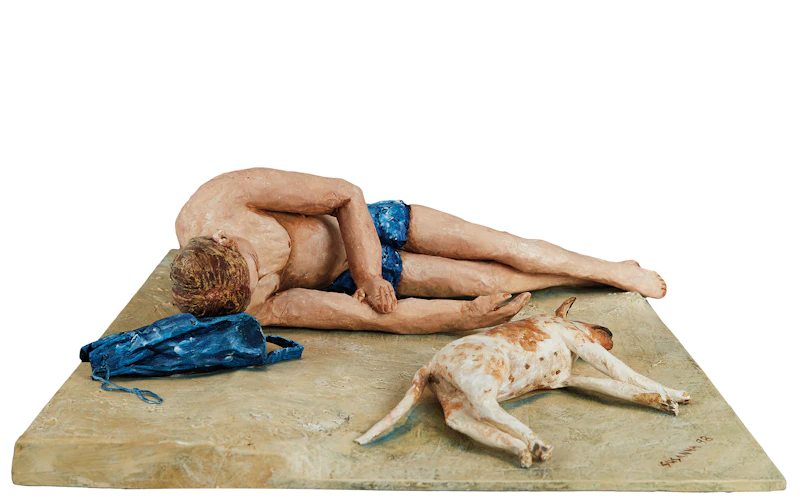 Susan Longmire, Let Sleeping Dogs Lie, papier-mache sculpture - view 4