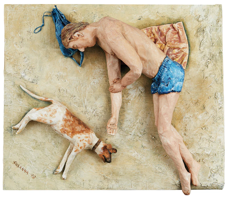 Susan Longmire, Let Sleeping Dogs Lie, papier-mache sculpture - view 5