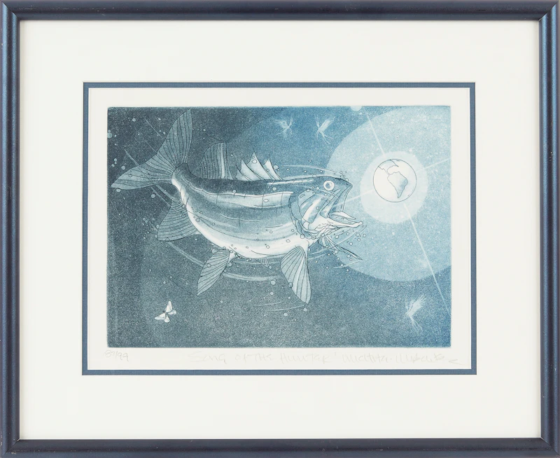 Michael Robinson, Fifth River Running; Song of the Hunter; Seeing Fire for the First Time, etching and aquatint - view 4