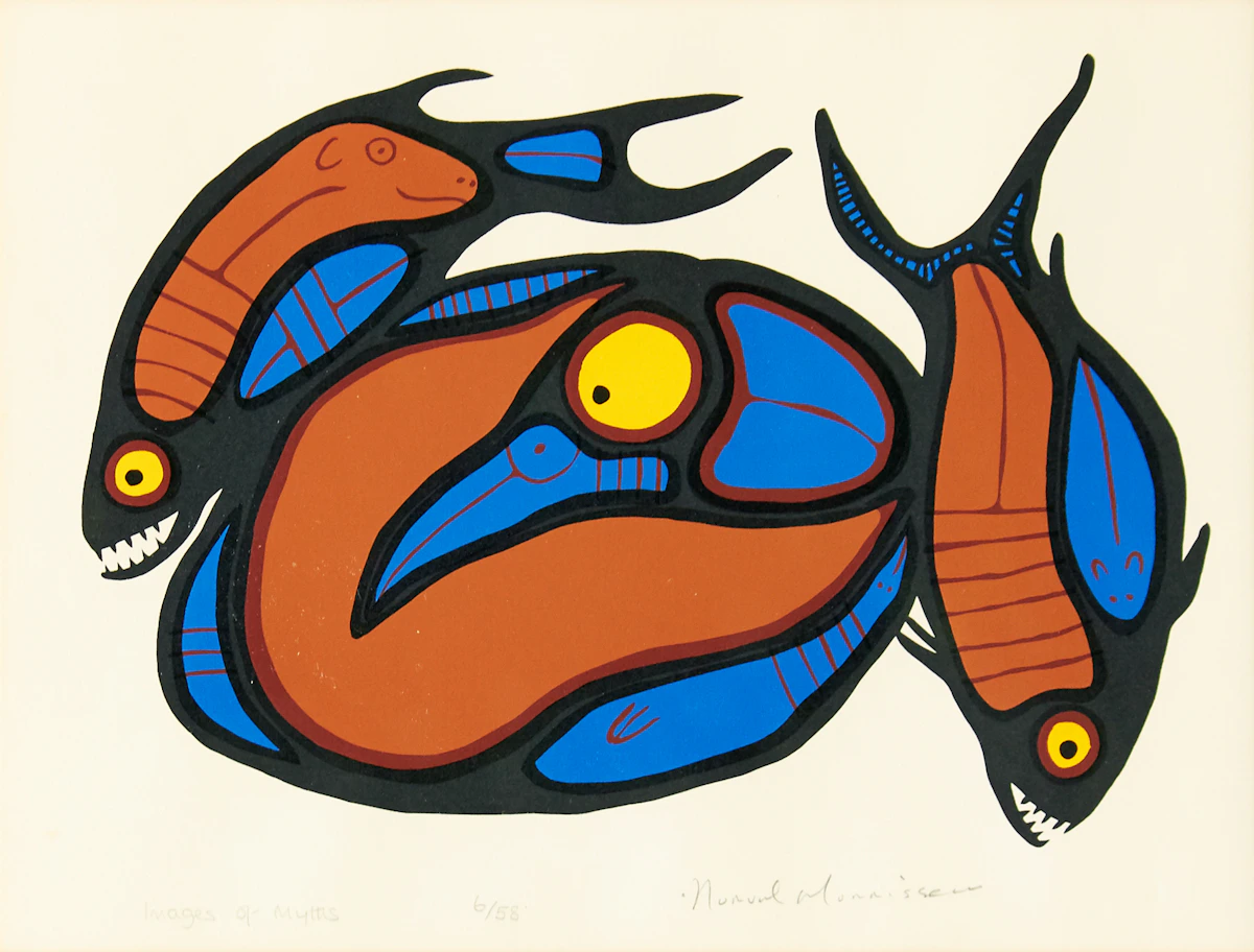 Norval Morrisseau, Images of Myths, silkscreen